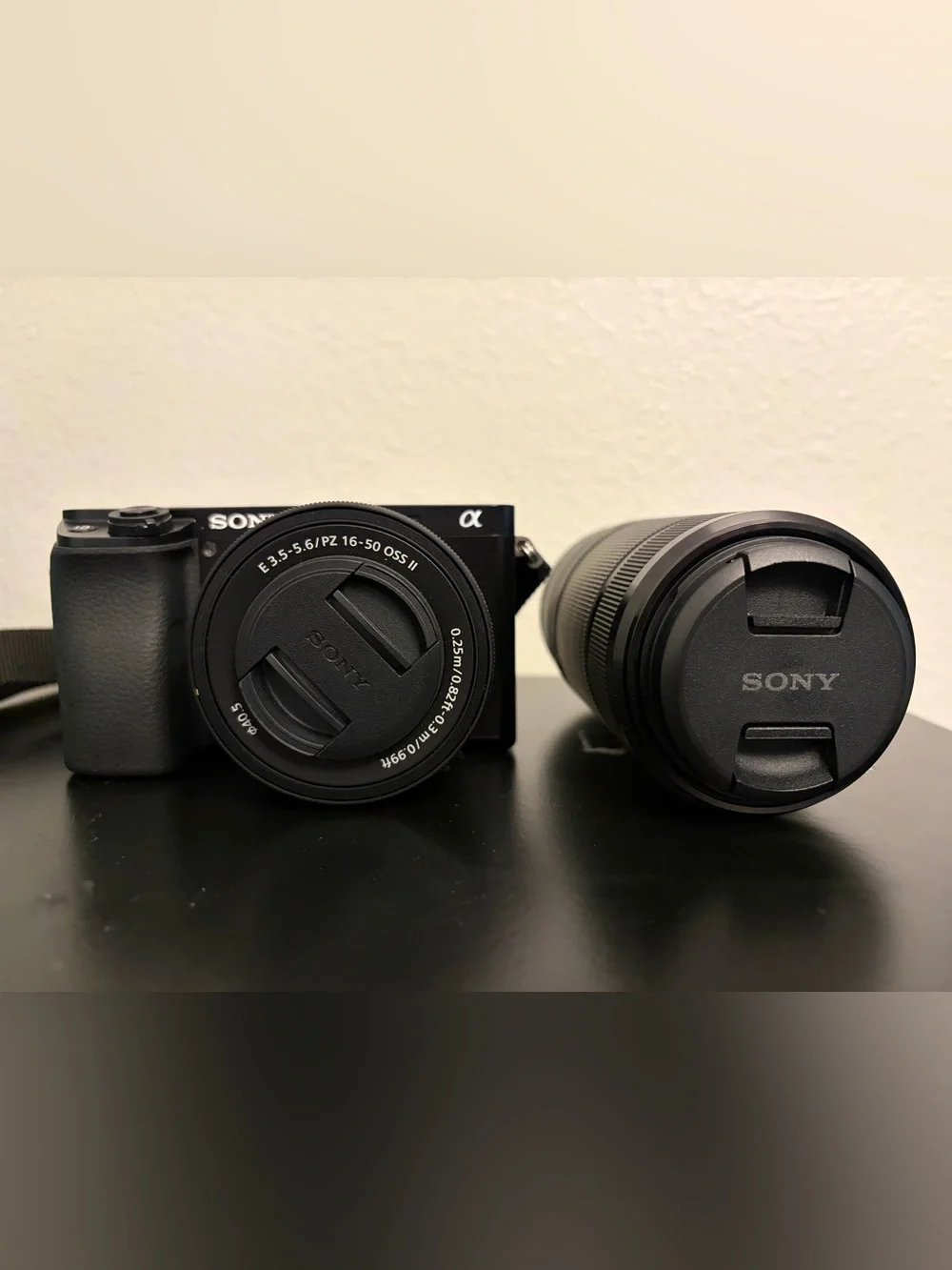 Sony Alpha Mirrorless Camera Kit in Black with Dual Lenses